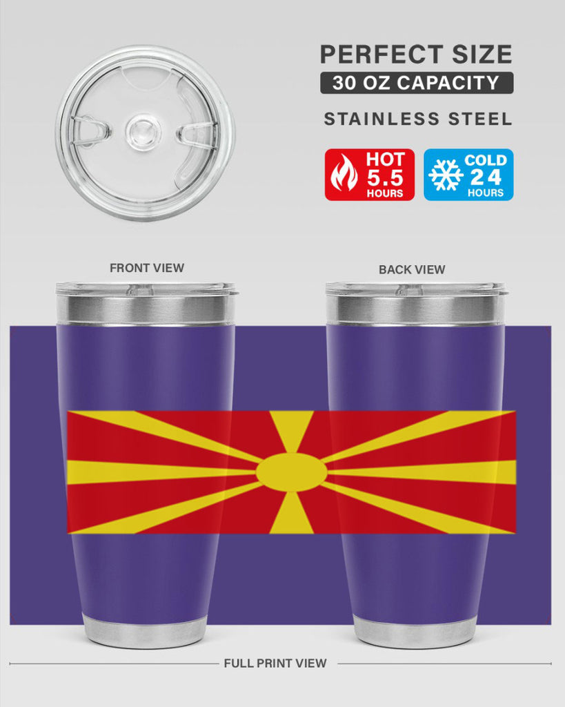 North Macedonia 69#- world flags- Tumbler