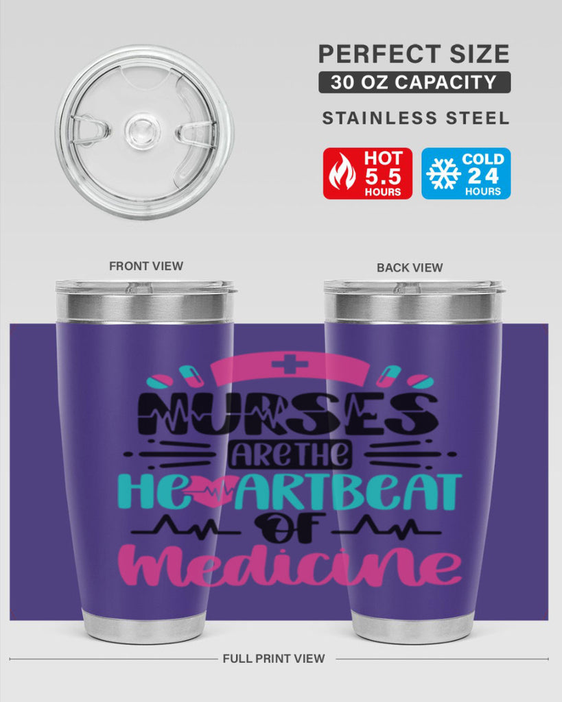 Nurses Are The Heartbeat Style Style 90#- nurse- tumbler