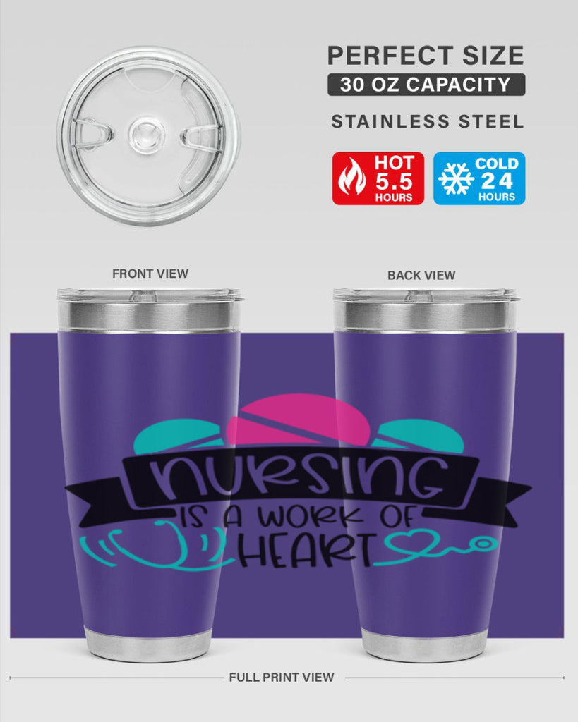 Nursing Is A Work Of Heart Style Style 71#- nurse- tumbler