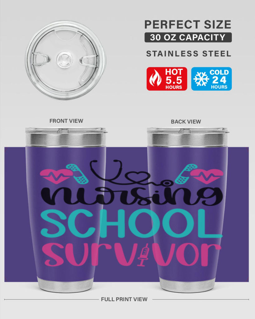 Nursing School Survivor Style Style 63#- nurse- tumbler
