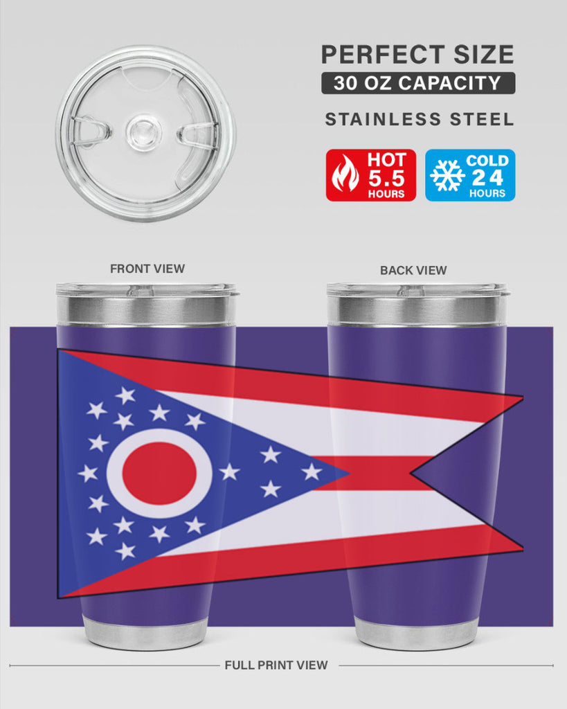 Ohio 17#- Us Flags- Tumbler