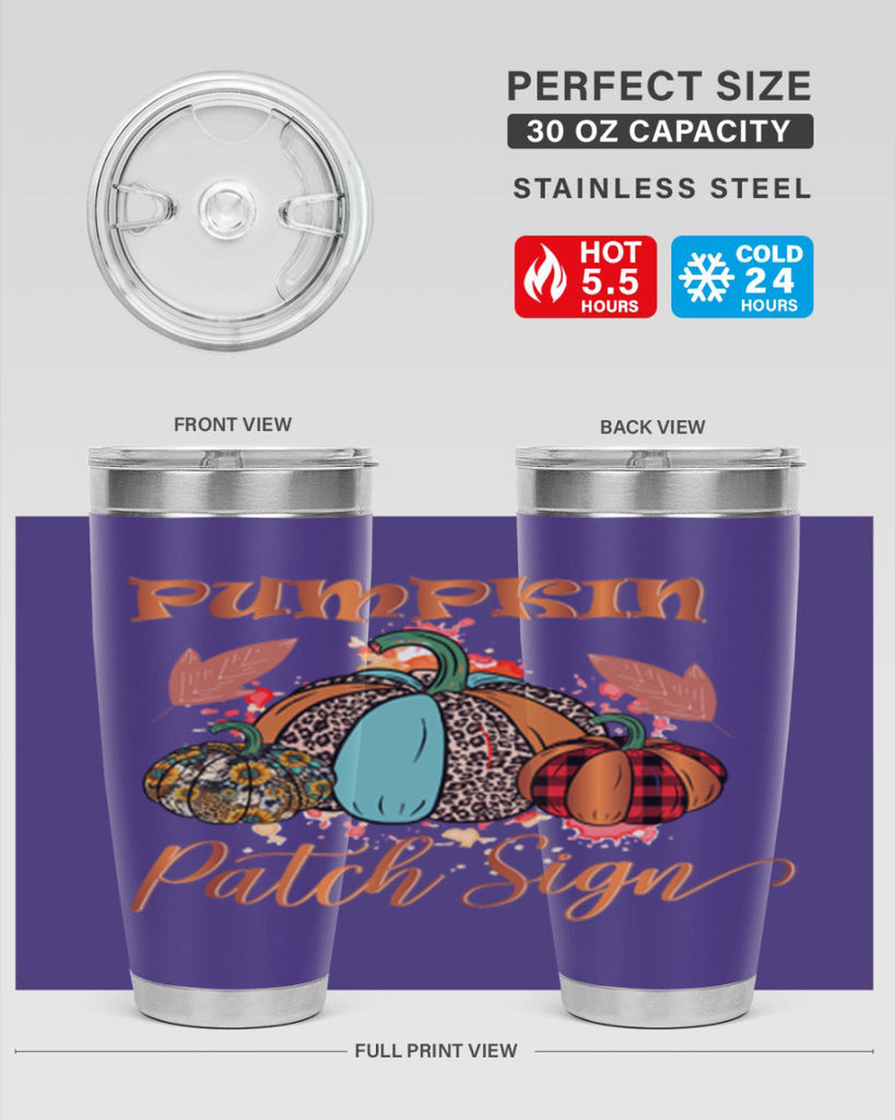 Pumpkin Patch Sign 530#- fall- Tumbler