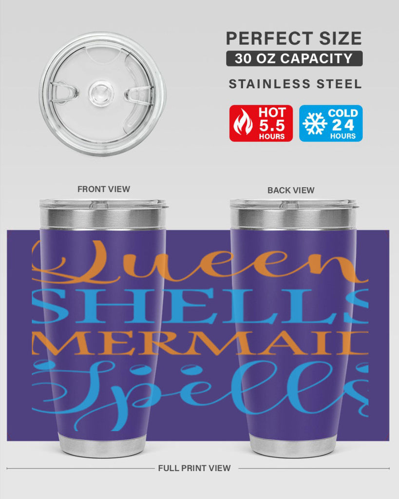 Queen Shells Mermaid Spells 546#- mermaid- Tumbler