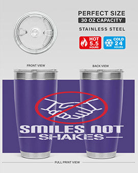 SMILES NOT SHAKES Style 23#- corona virus- Cotton Tank