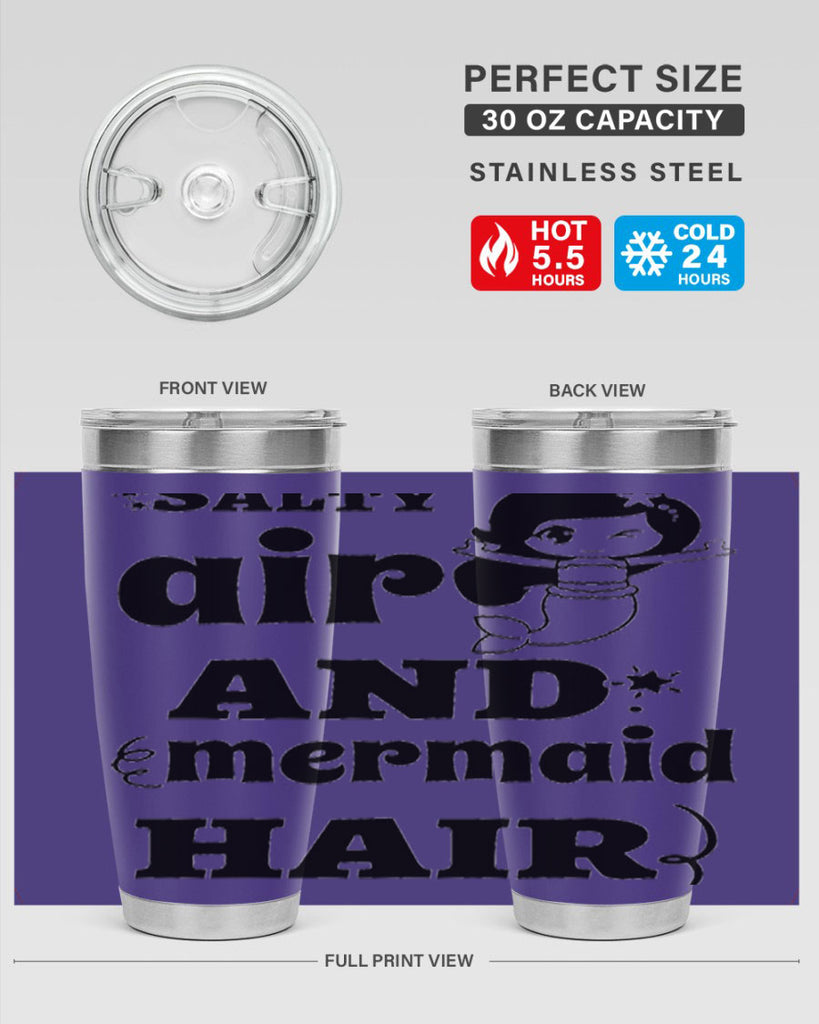 Salty air and mermaid hair 567#- mermaid- Tumbler