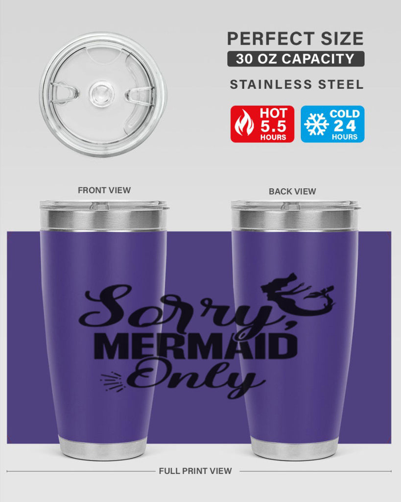 Sorry Mermaid Only 607#- mermaid- Tumbler