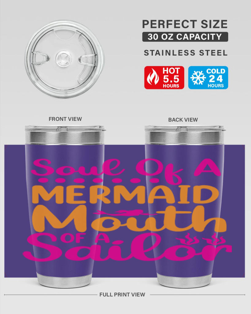 Soul Of A Mermaid Mouth Of A Sailor 619#- mermaid- Tumbler