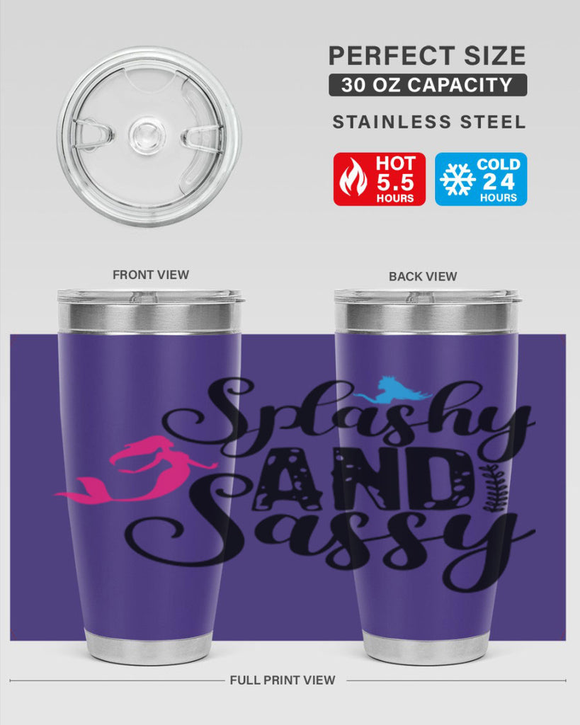 Splashy and Sassy 624#- mermaid- Tumbler