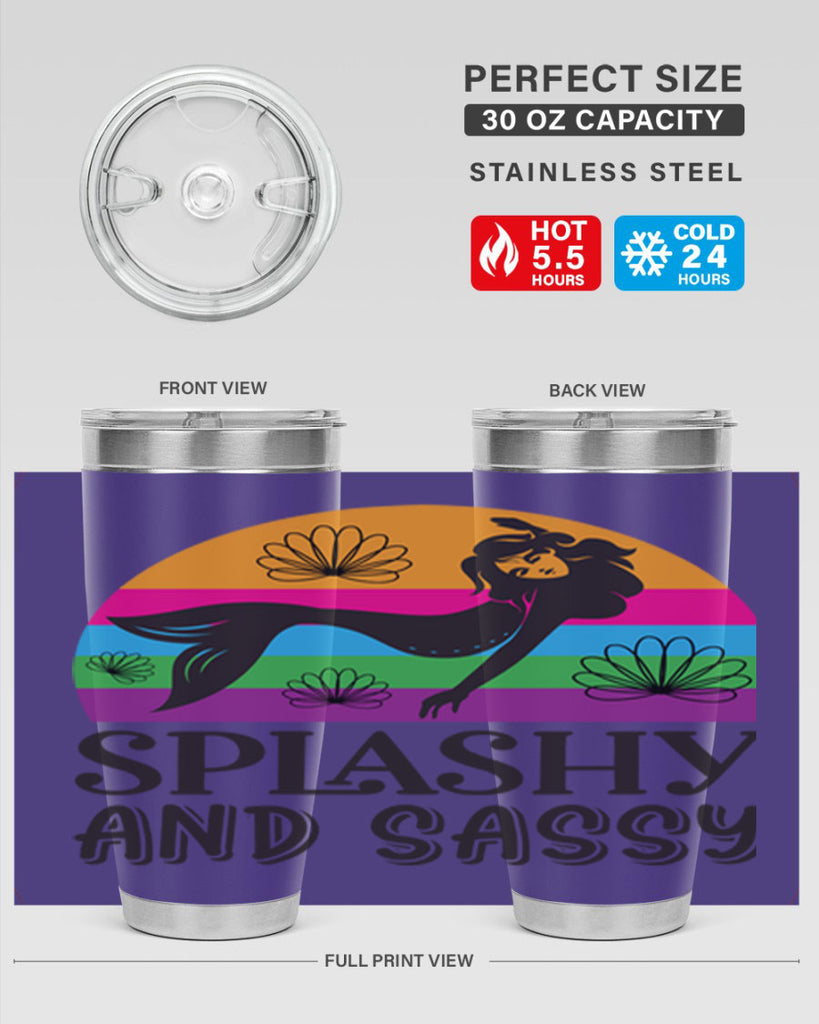 Splashy and sassy 623#- mermaid- Tumbler