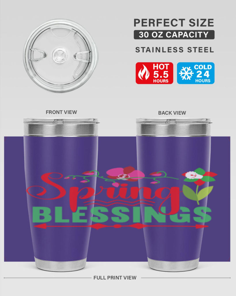 Spring Blessings 418#- spring- Tumbler