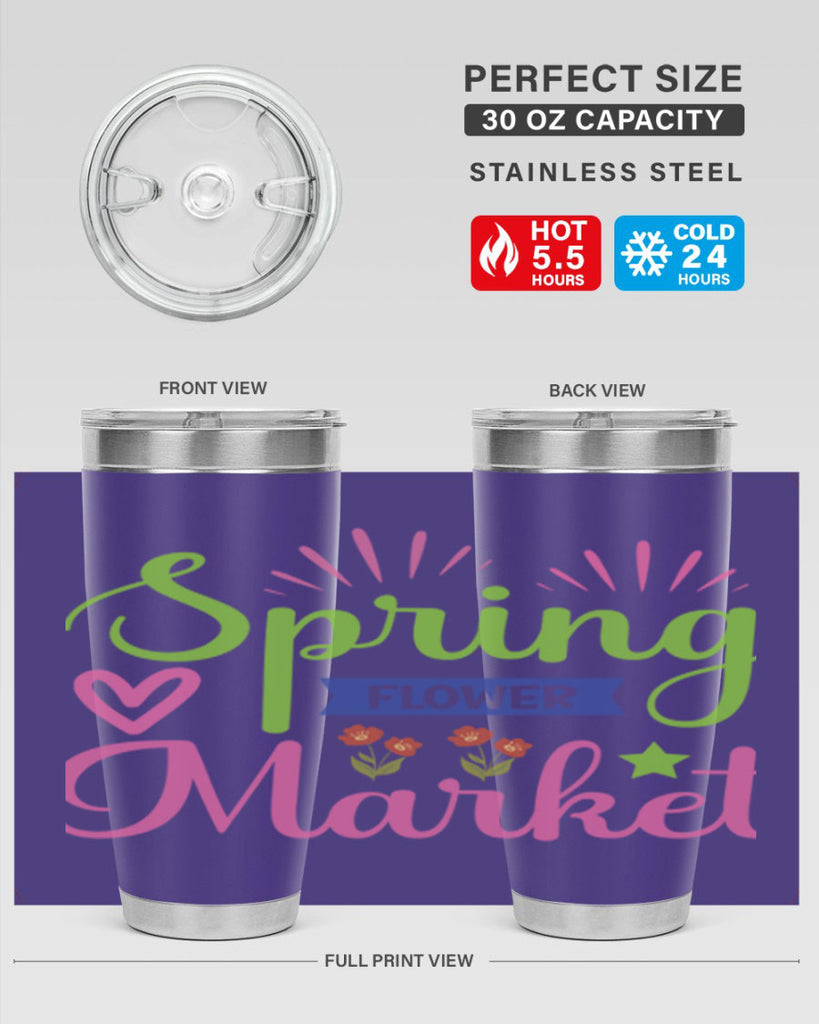 Spring Flower Market  487#- spring- Tumbler