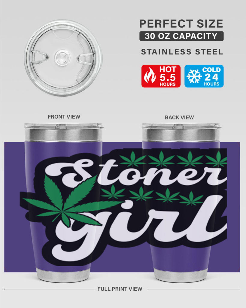 Stoner girl 263#- marijuana- Tumbler