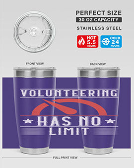 Volunteering Has No Limit Style 17#- volunteer- Tumbler