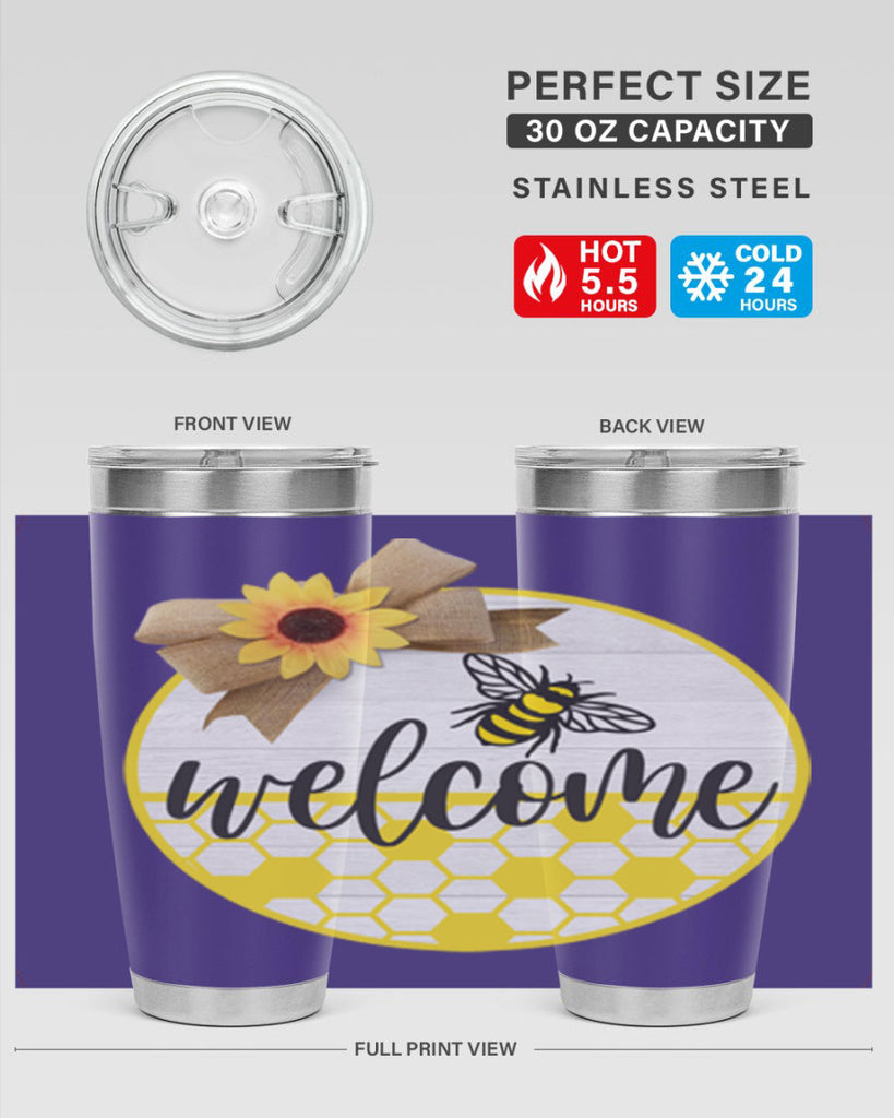 Welcome Bee and hive Mockup566#- spring- Tumbler
