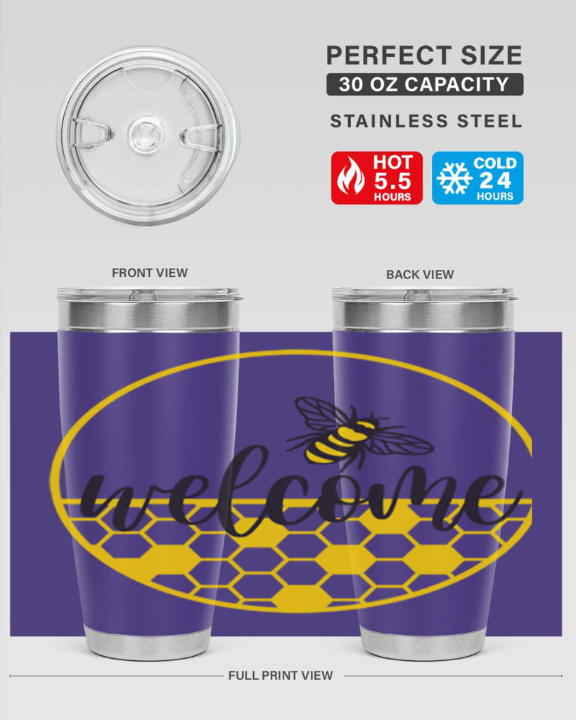 Welcome Bee and hive567#- spring- Tumbler