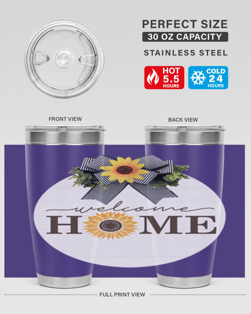 Welcome Home sunflower Mockup572#- spring- Tumbler