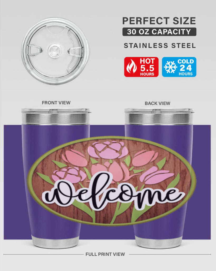 Welcome flowers bouquet Mockup570#- spring- Tumbler
