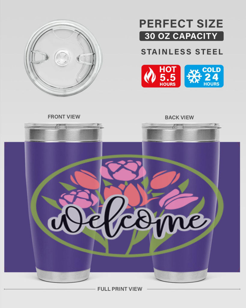 Welcome flowers bouquet571#- spring- Tumbler