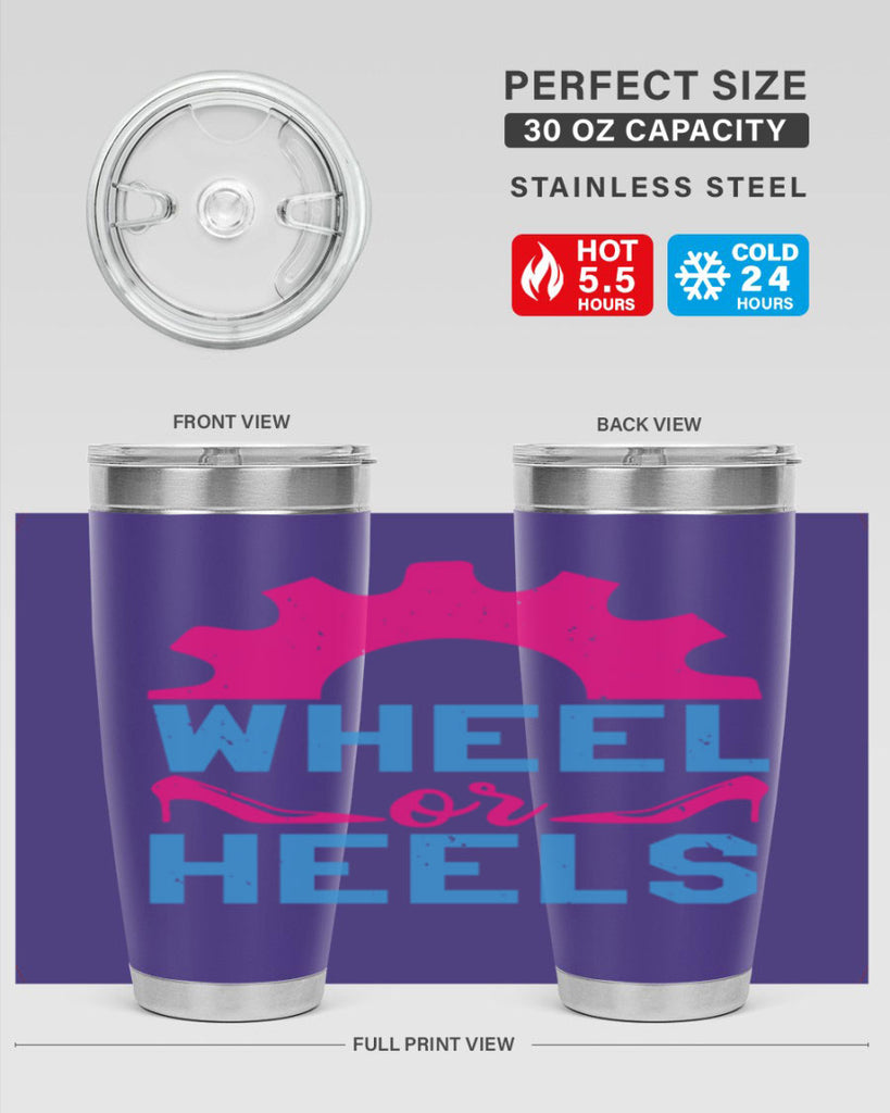 Wheel or Heels Style 8#- baby shower- tumbler