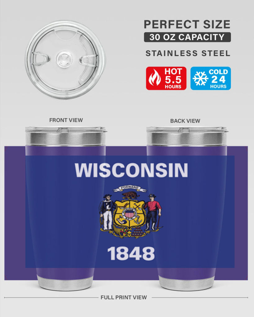 Wisconsin 2#- stateflags- Tumbler