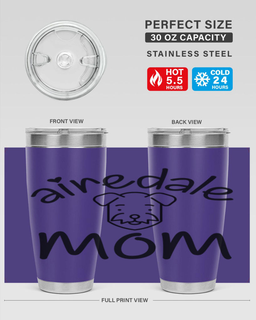 airedale mom 224#- mom- Tumbler