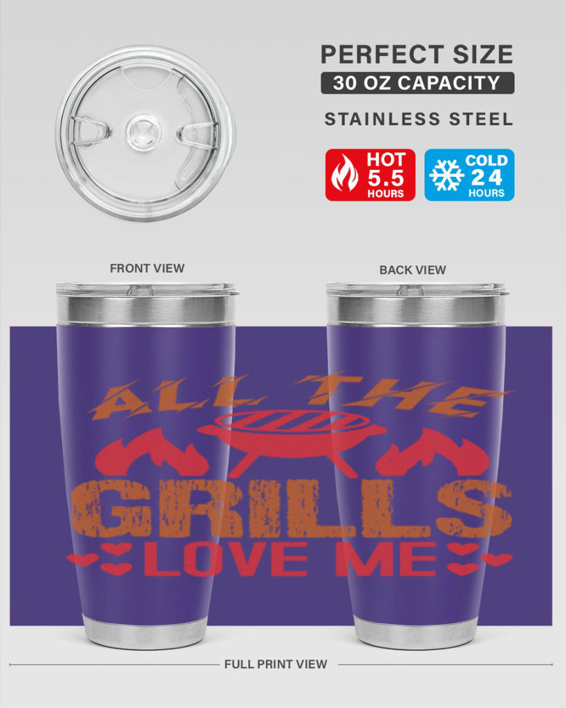 all the grills love me 50#- bbq- Tumbler