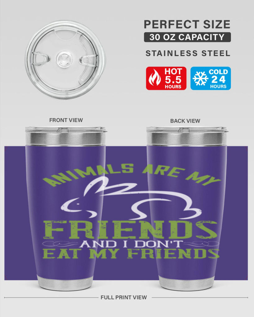 animals are my friends and i dont eat my friendss 104#- vegan- Tumbler