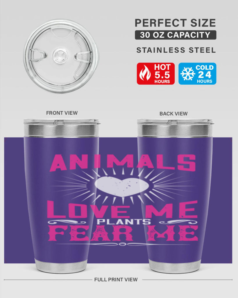 animals love me 102#- vegan- Tumbler