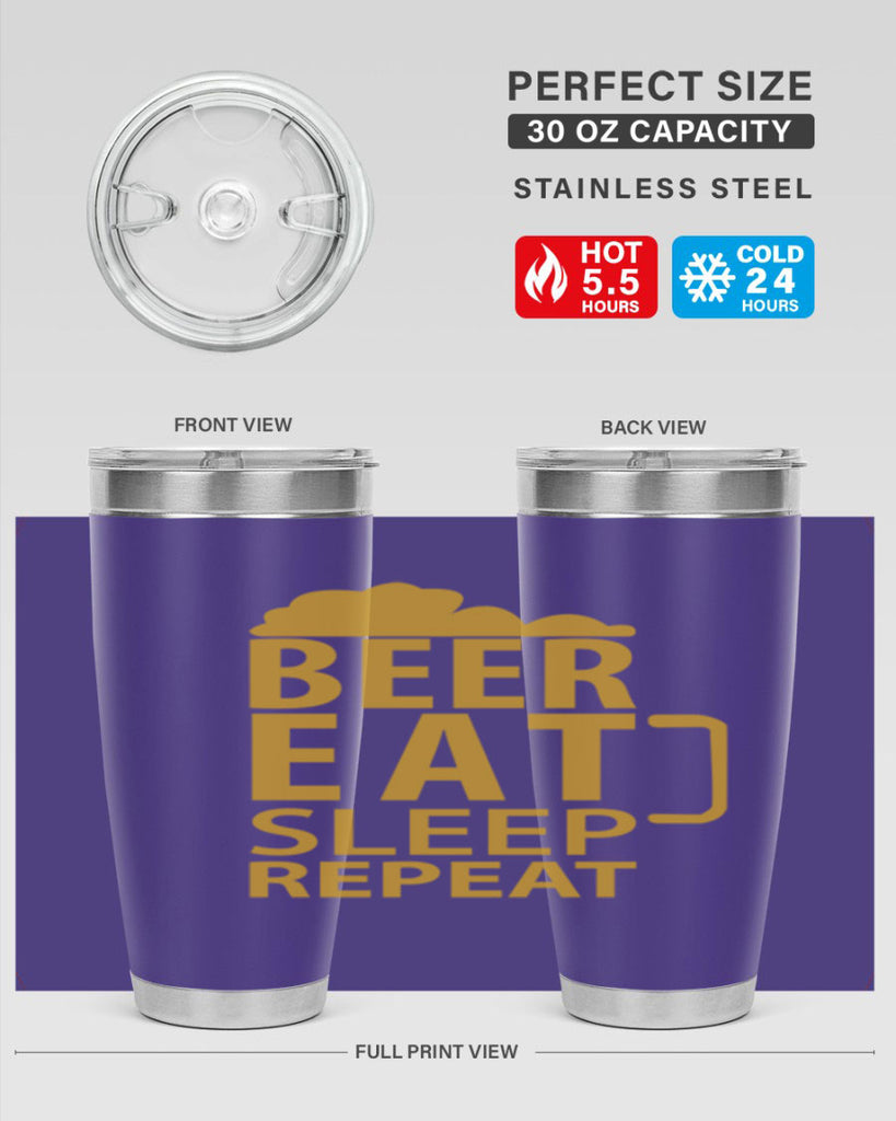 beer eat sleep 109#- beer- Tumbler