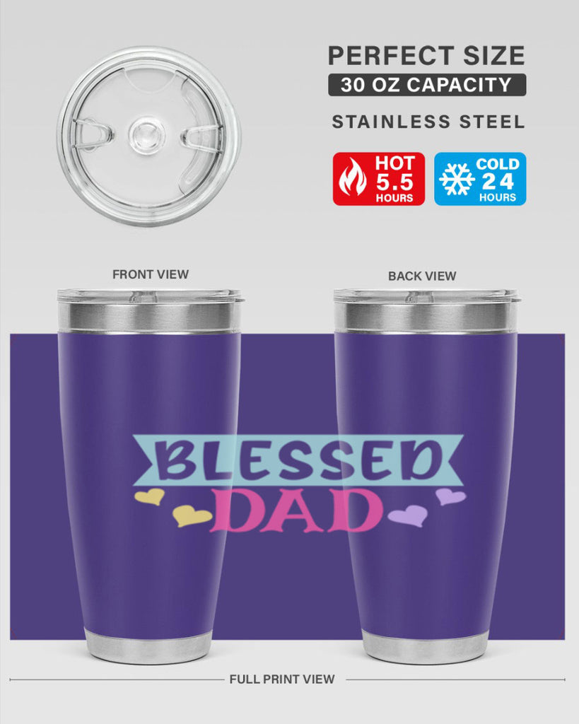 blessed dad 37#- dad- Tumbler