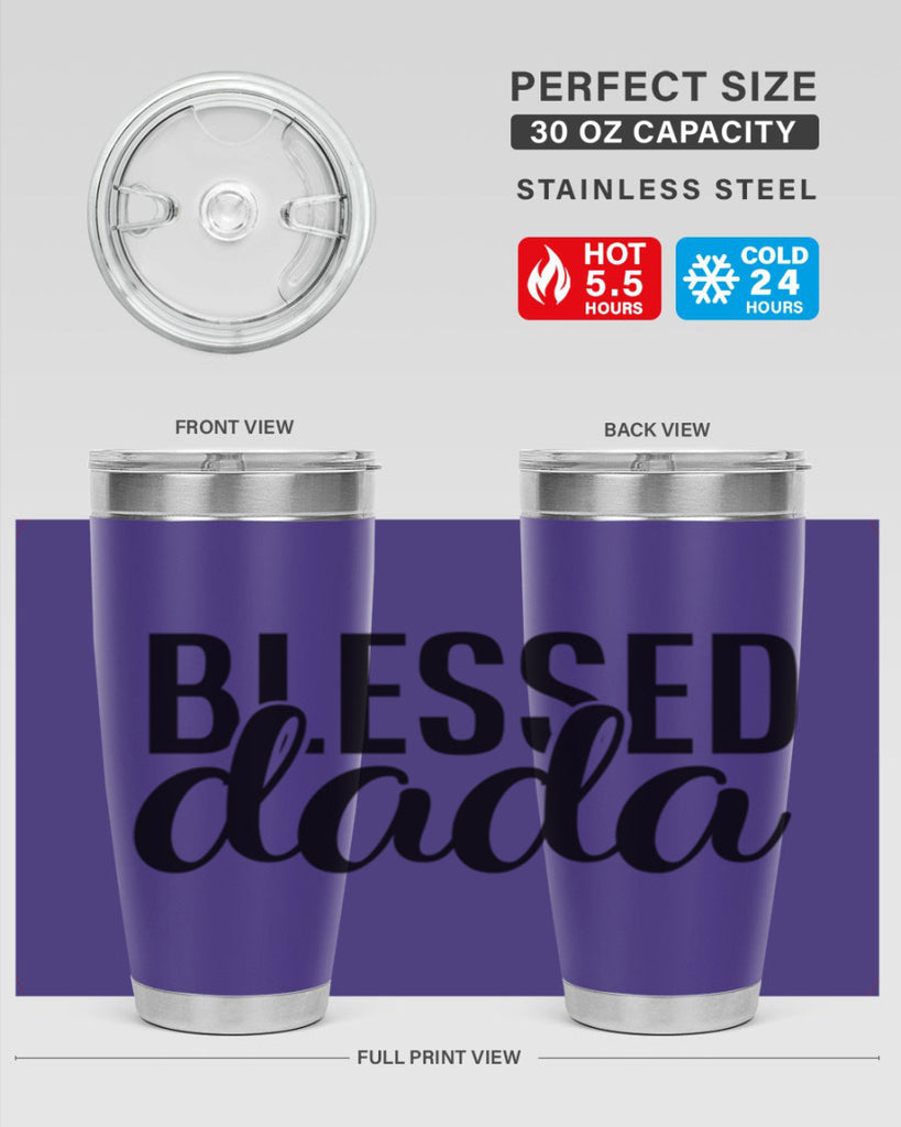 blessed dada 34#- dad- Tumbler