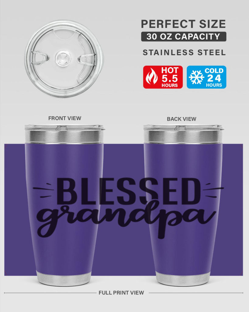 blessed grandpa 74#- grandpa - papa- Tumbler