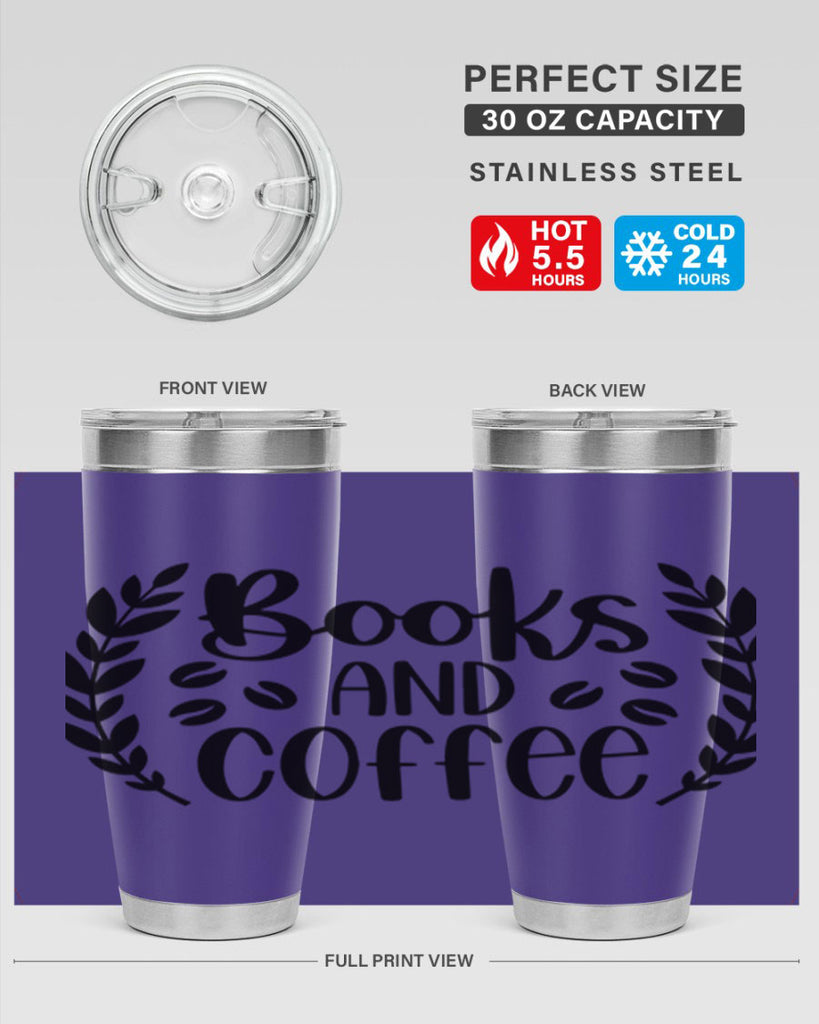 books and coffee 47#- reading- Tumbler