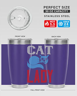 cat lady Style 31#- cat- Tumbler