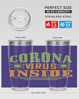 coronavirus inside Style 2#- corona virus- Cotton Tank