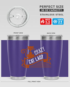 crazy cat lady Style 43#- cat- Tumbler