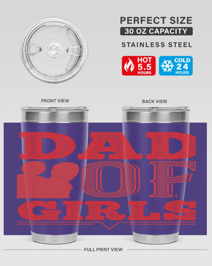 dad of girls 269#- fathers day- Tumbler