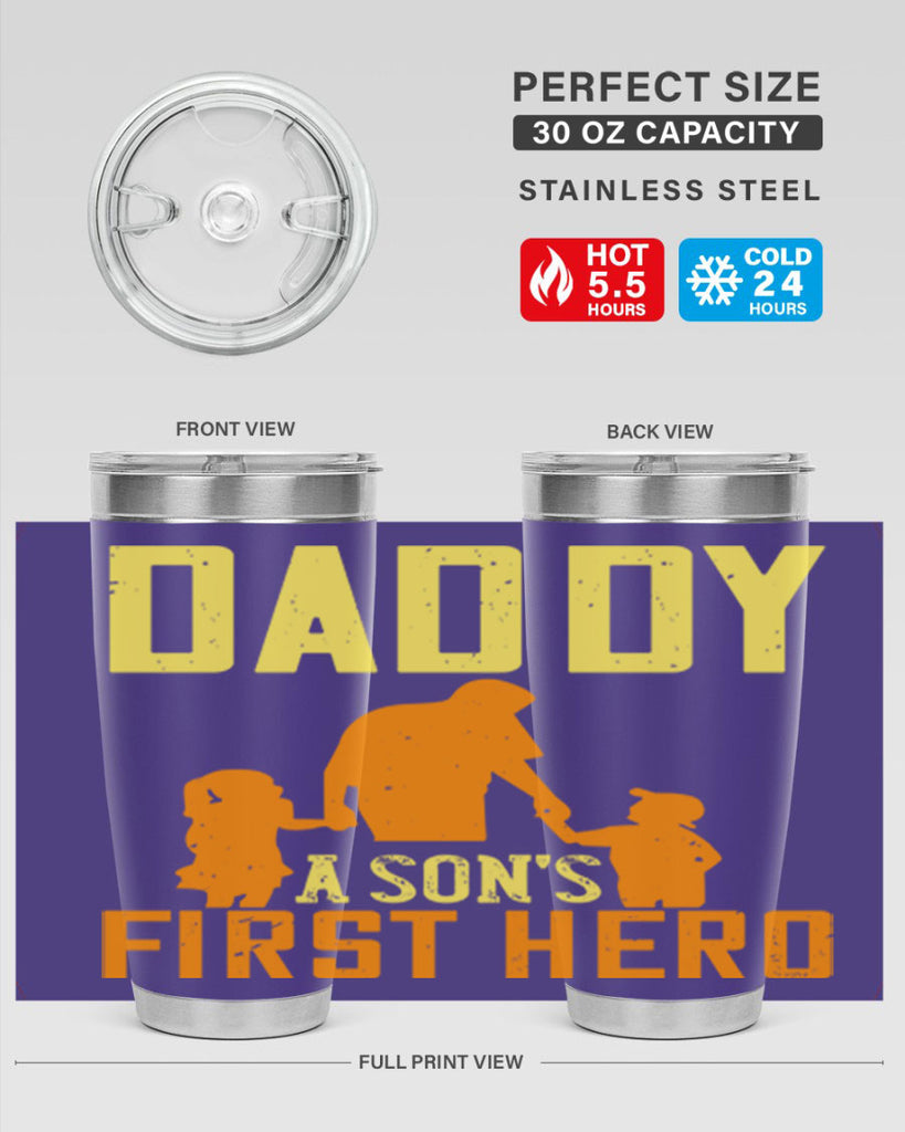 daddy a sons first hero 249#- fathers day- Tumbler