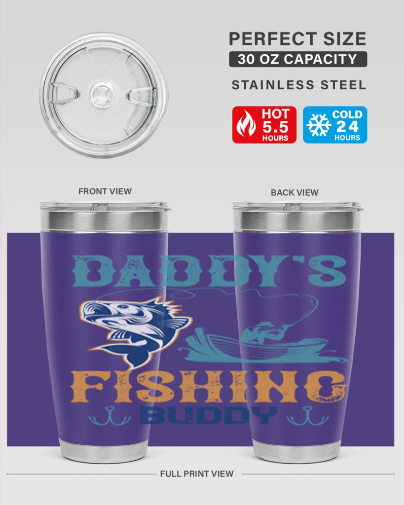 daddy’s fishing buddy 166#- fishing- Tumbler