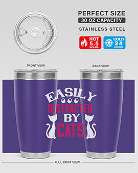 easily distracted by cats Style 46#- cat- Tumbler