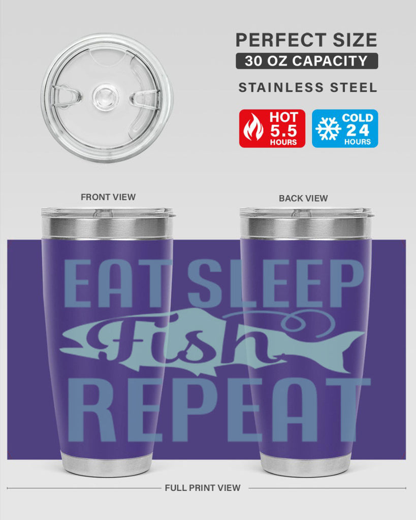 eat sleep fish repeat 222#- fishing- Tumbler