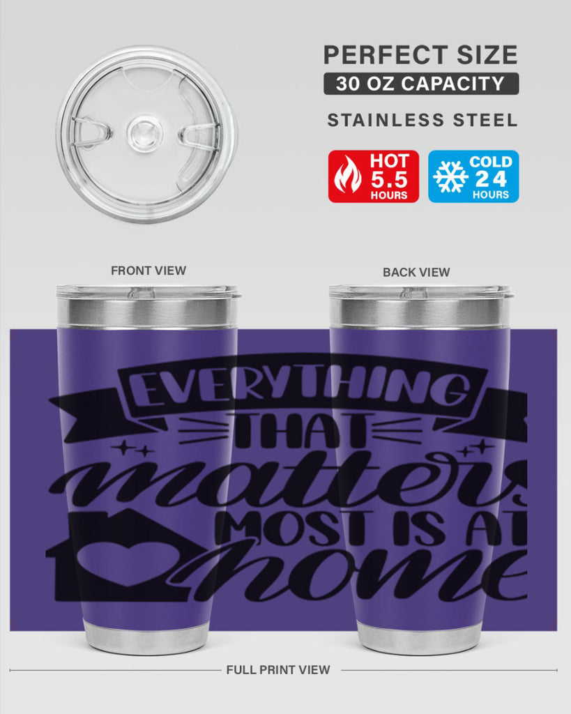 everything that matters most is at home 20#- home- Tumbler