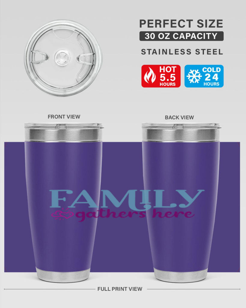 family gathers here 40#- family- Tumbler