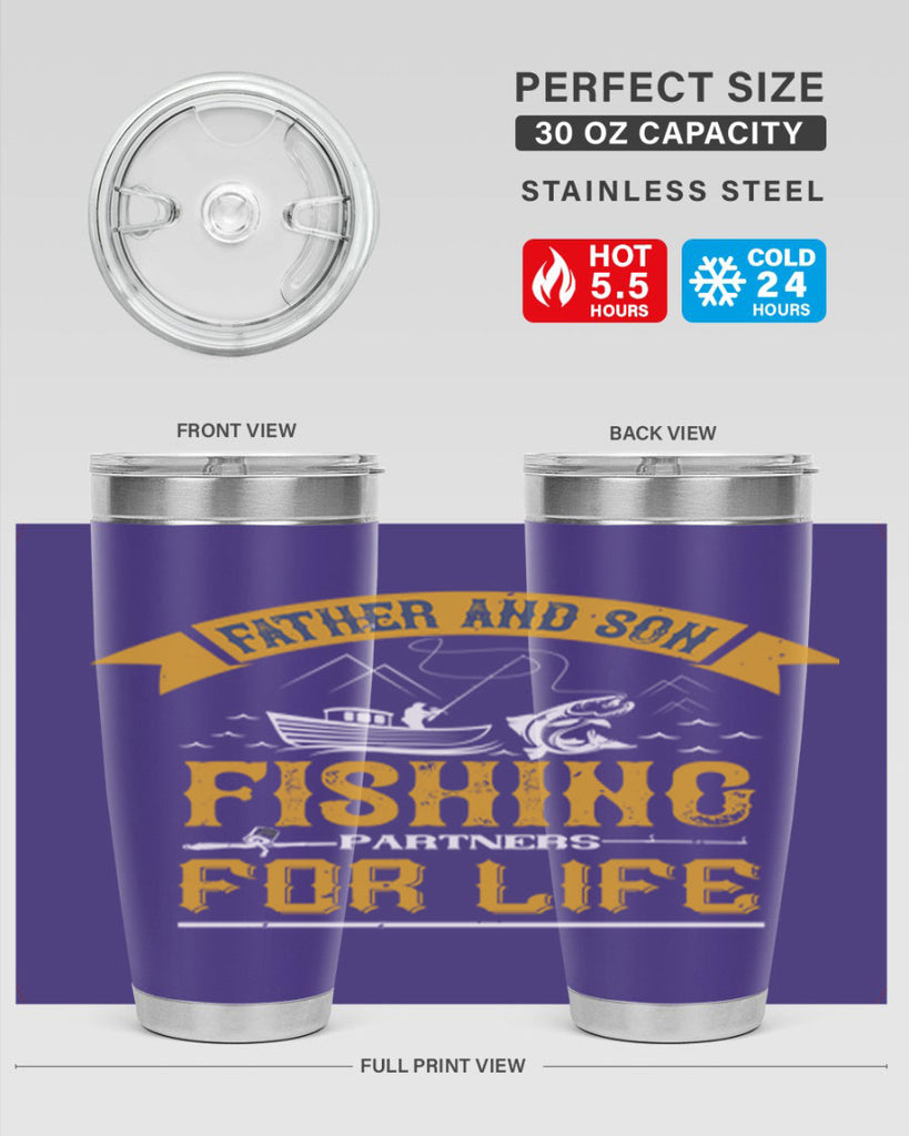 father and son fishing partners for life 158#- fishing- Tumbler