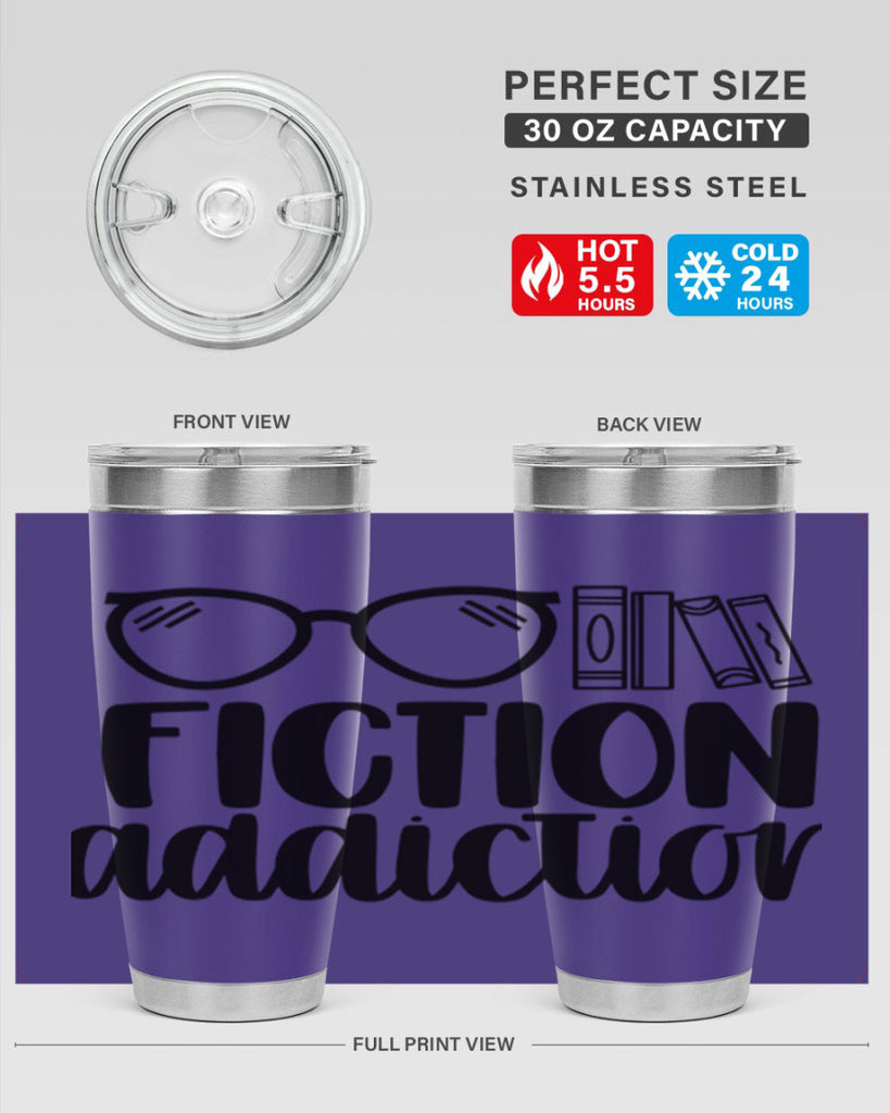 fiction addiction 40#- reading- Tumbler