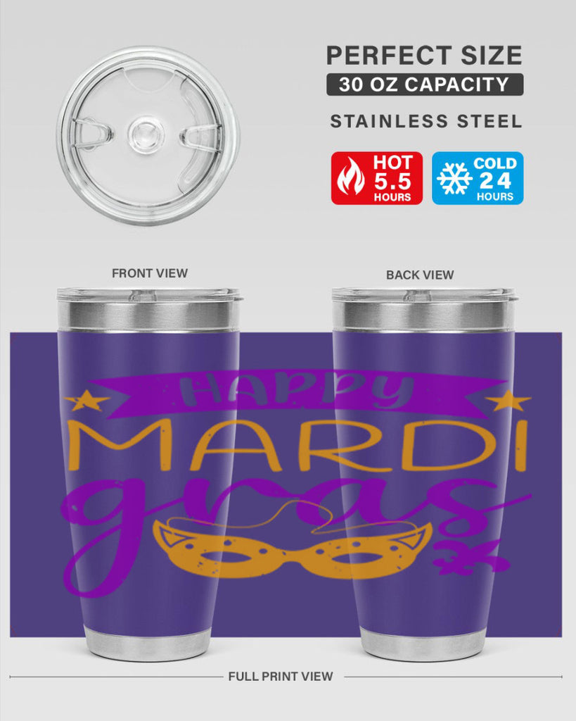 happy mardi gras 70#- mardi gras- Tumbler