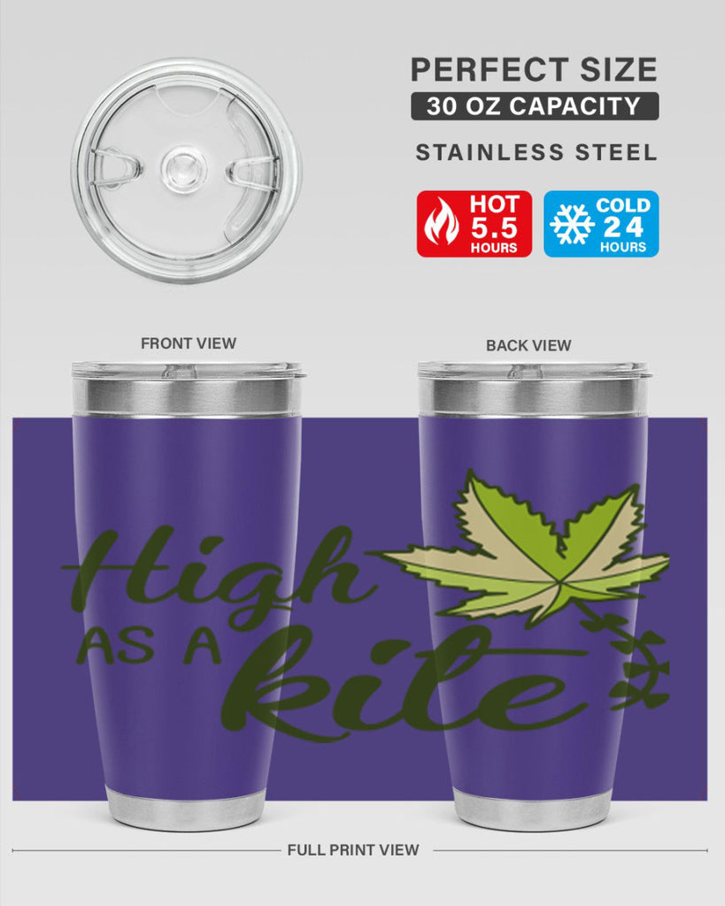 high as a kite 112#- marijuana- Tumbler