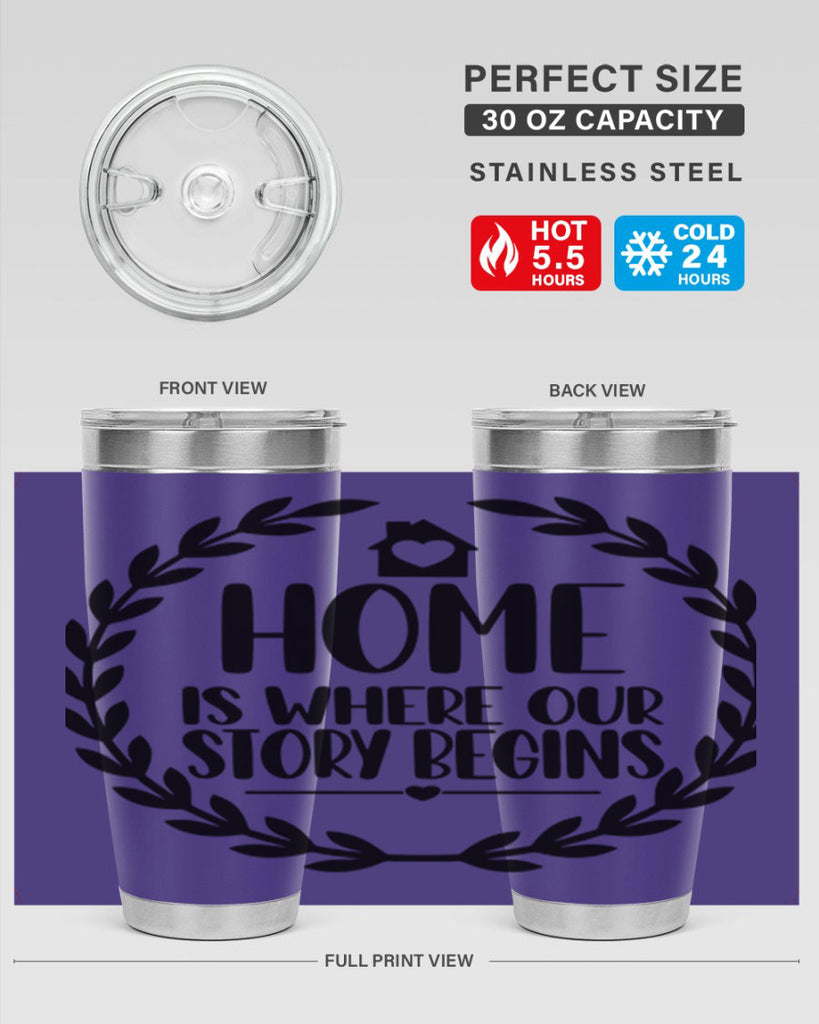 home is where our story begins 12#- home- Tumbler