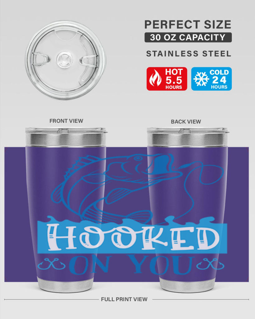 hooked on you 214#- fishing- Tumbler