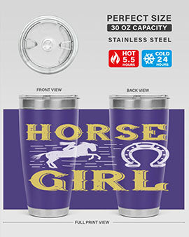 horse girl Style 51#- horse- Tumbler